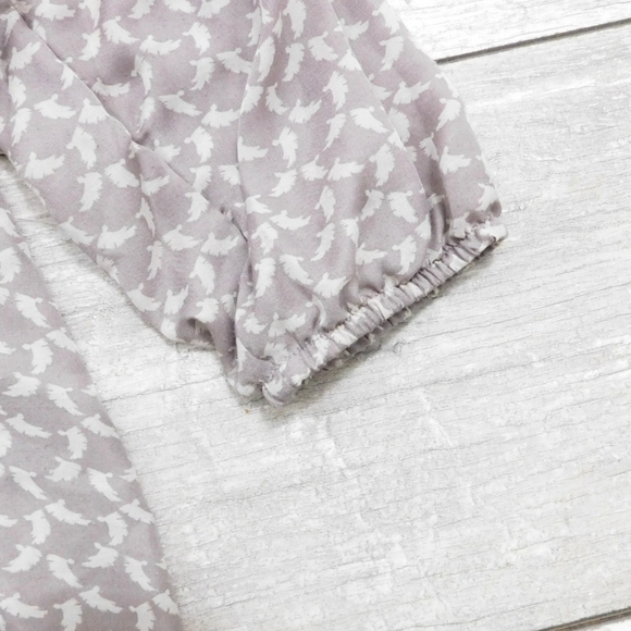 LOFT WMNS SZ S GRAY & WHITE HENLEY 3/4 SLEEVE TOP - Picture 6 of 6